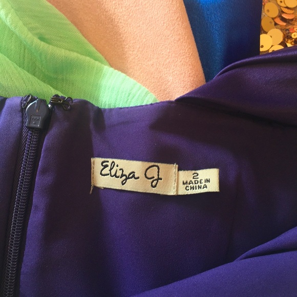 Eliza J Jewel Tone Purple Cocktail Dress - Picture 5 of 5